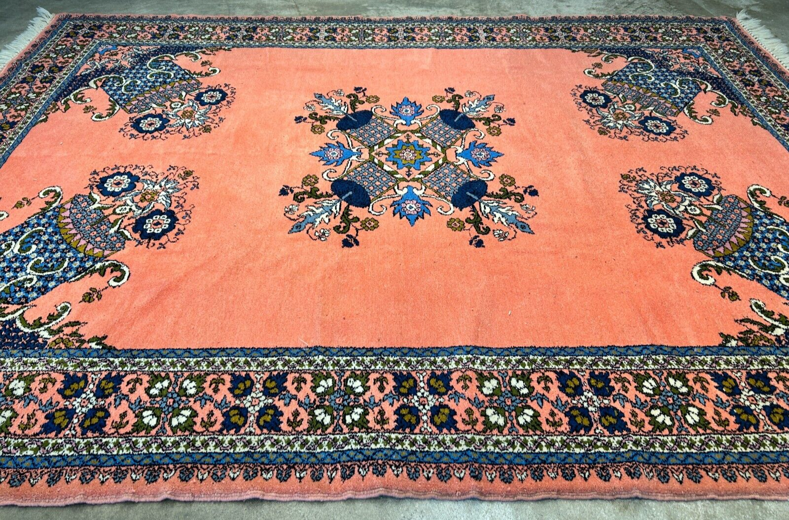 6'10"x9'1" Hand-Knotted 100% Wool Pile Morocco Carpet - Area Rug