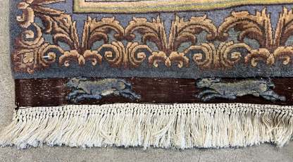 Exquisite 5'10"x8'3" Hand-Knotted Wool & Silk Blend Tabrize Area Rug - Carpet