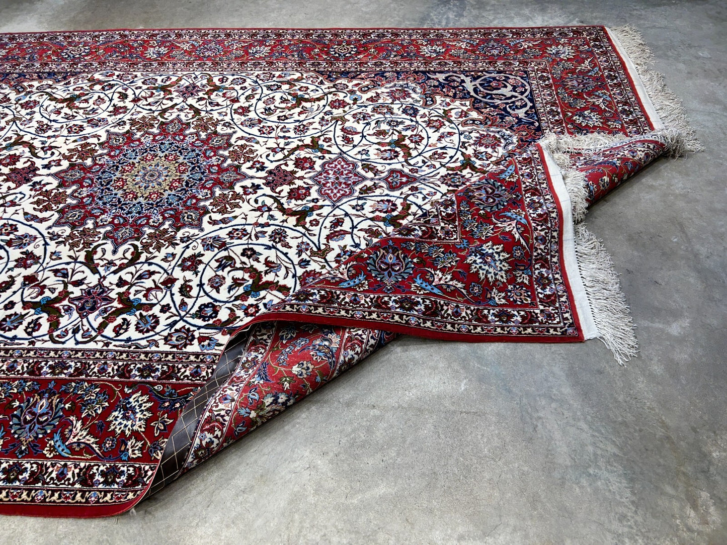 6'6"x10'2" Extra-Fine Hand-Knotted Wool & Silk  Isfahane Seirafian Rug - Signed