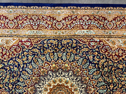 3'3"x5' Exquisite Extra-Fine Hand-Knotted 100% Silk Qume Area Rug - Carpet