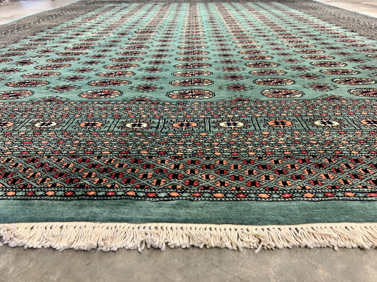 9'2"x12'2" Hand-Knotted 100% Wool Pile Bokhara Design Carpet - Area Rug