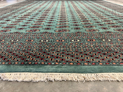 9'2"x12'2" Hand-Knotted 100% Wool Pile Bokhara Design Carpet - Area Rug