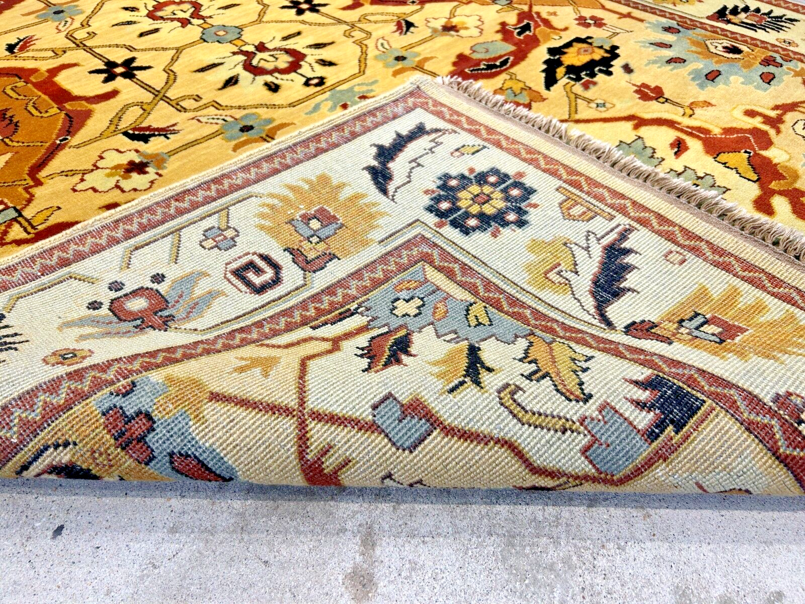 6'2"x9'0" Hand-Knotted 100% Wool Pile Indian Bakhsayeshe Carpet - Area Rug