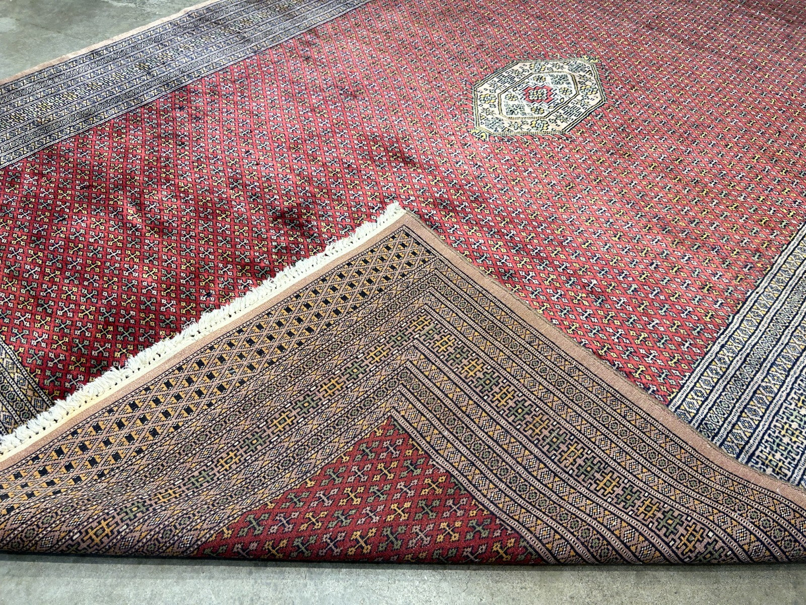 6'x9' Vintage Old Hand-Knotted Wool Oriental Rug - Area Carpet