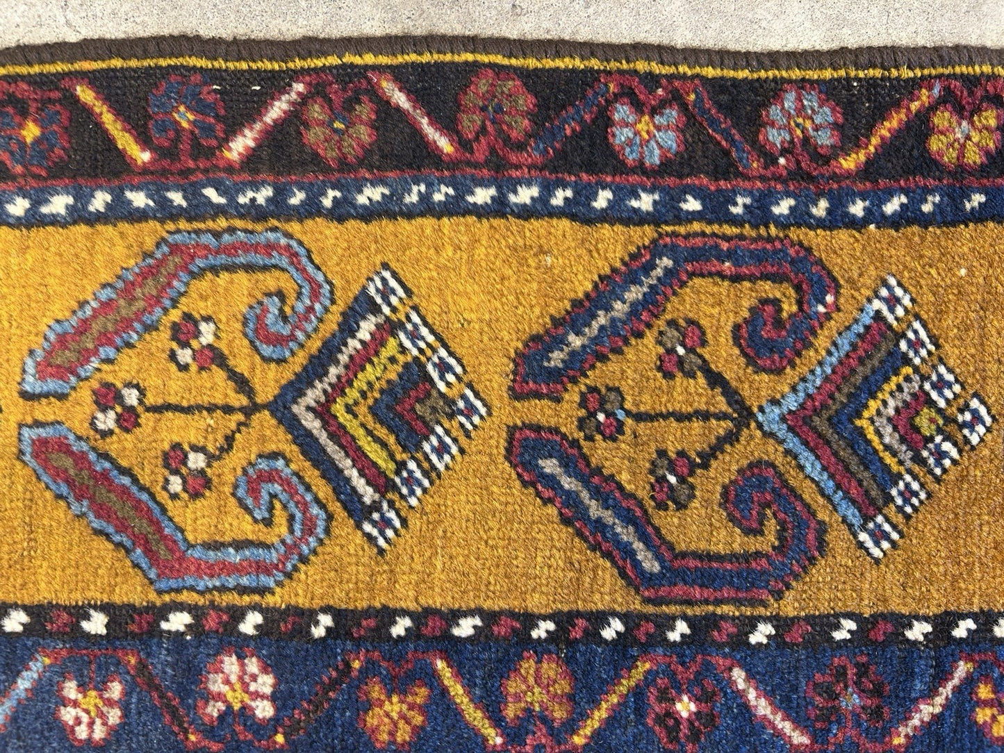 4'2"x8'1" Antique Hand-Knotted 100% Wool Pile Kazak Caucasian Area Rug - Carpet