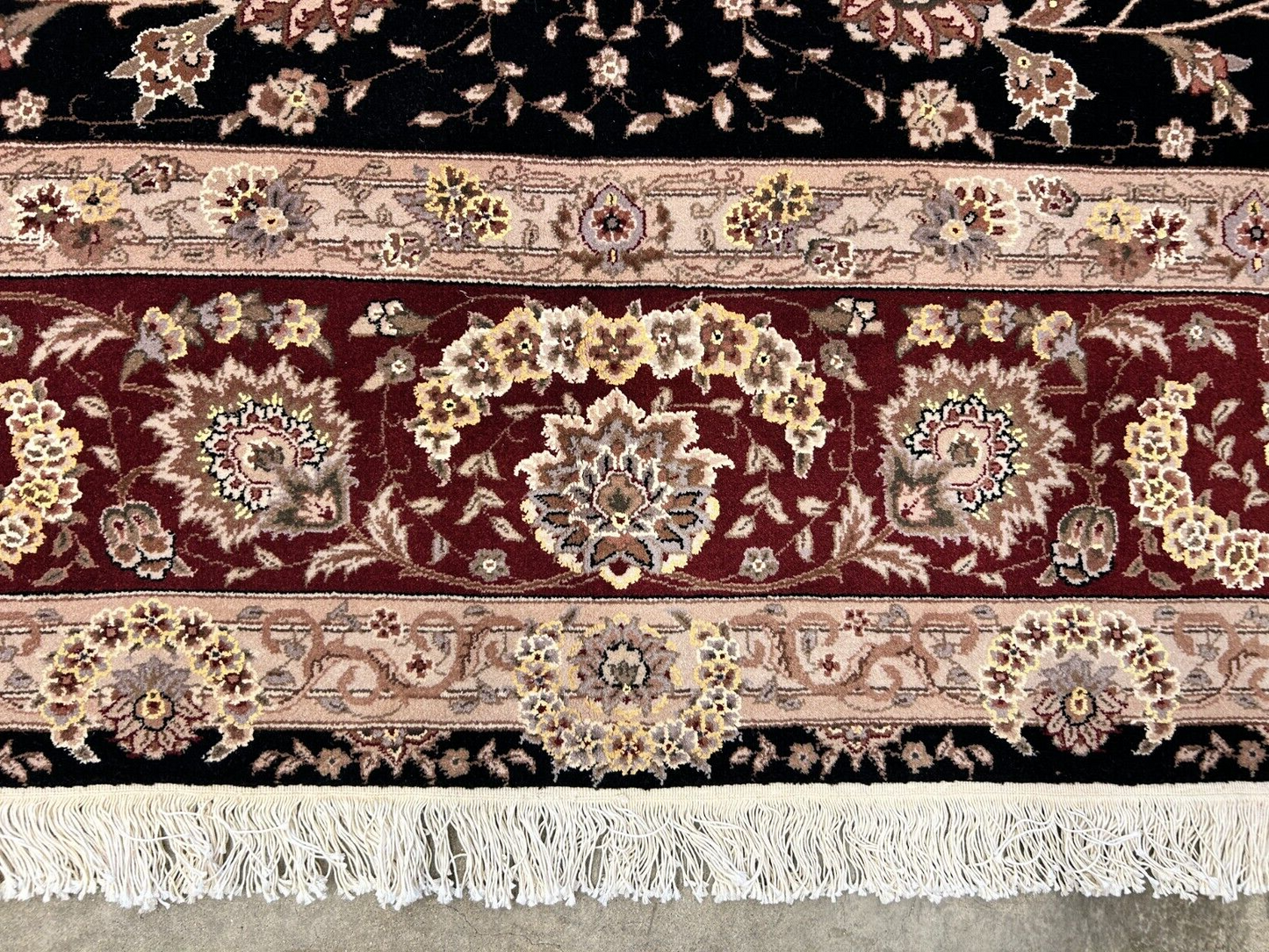 8'6"x11'6" Hand-Knotted Wool & Silk Pile Sinopersian Carpet - Area Rug