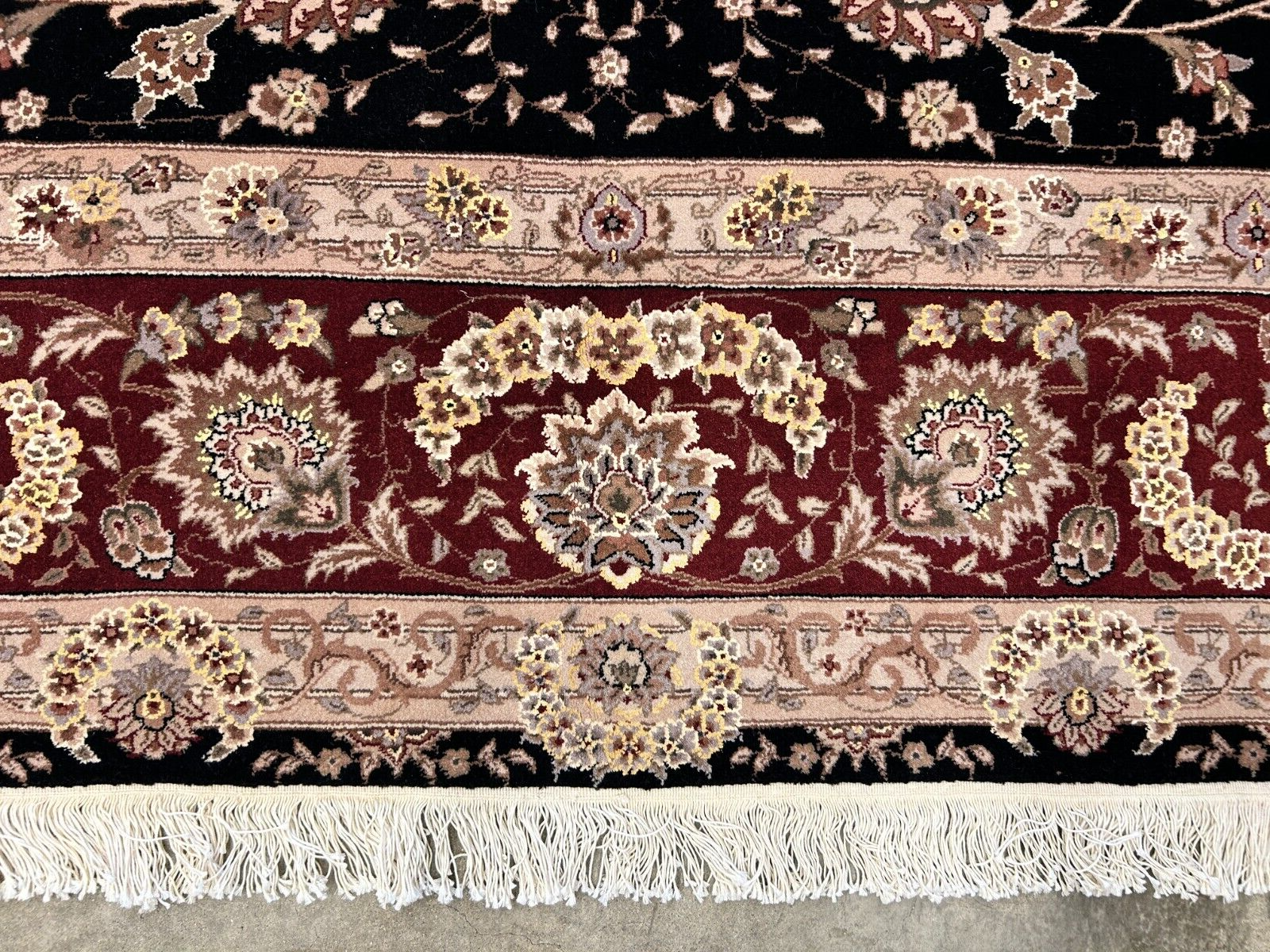 8'6"x11'6" Hand-Knotted Wool & Silk Pile Sinopersian Carpet - Area Rug