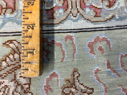 6'6"x10'2" Extra-Fine Hand-Knotted Wool & Silk Blend Tabrize Carpet - Area Rug