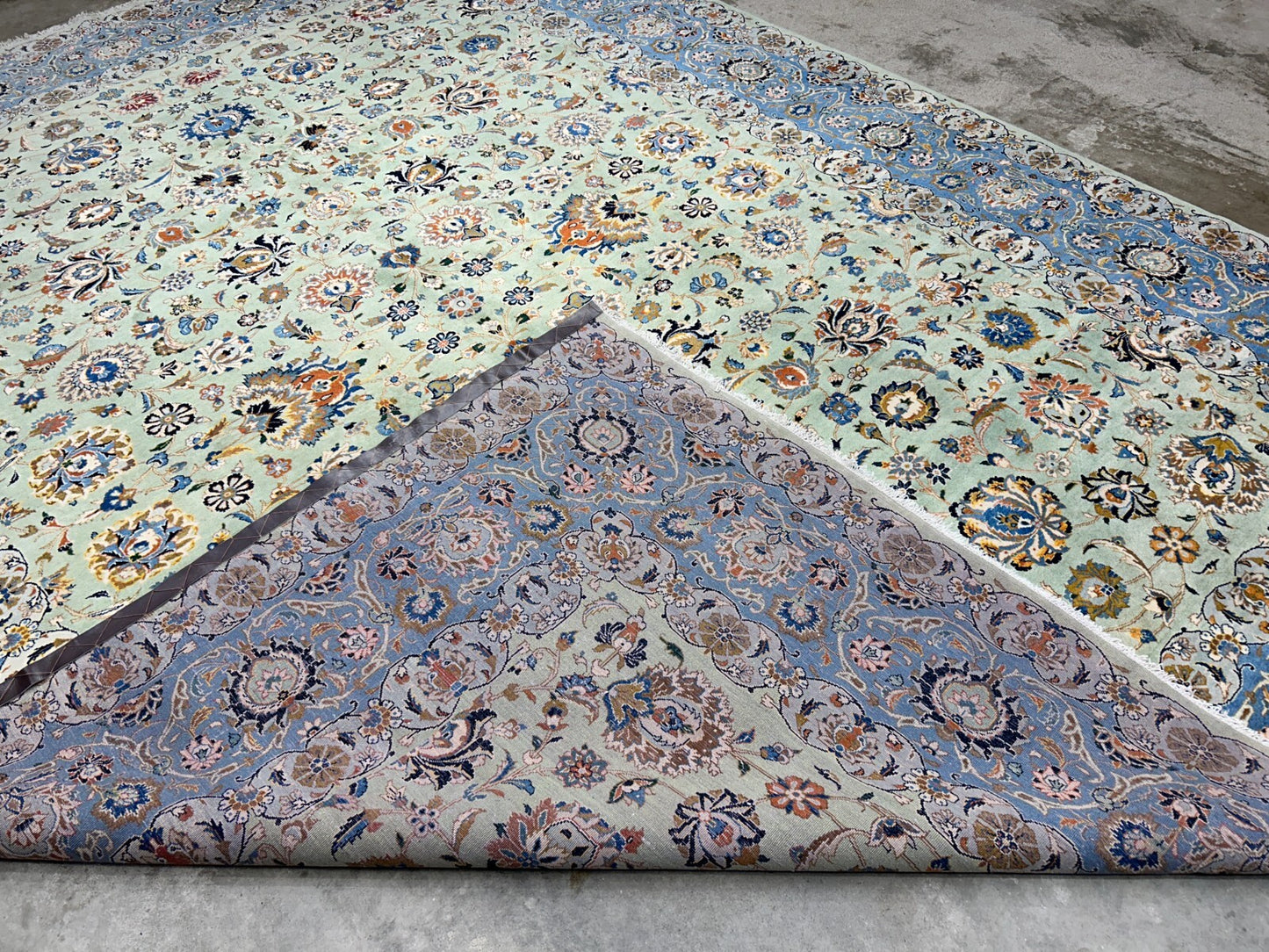 10'6"x14'6" Hand-Knotted 100% Wool Pile Kashane Rug