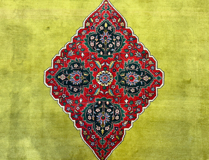 8'2"x11'3" One-of-a-Kind Hand-Knotted 100% Wool Pile Tabrize Carpet - Area Rug