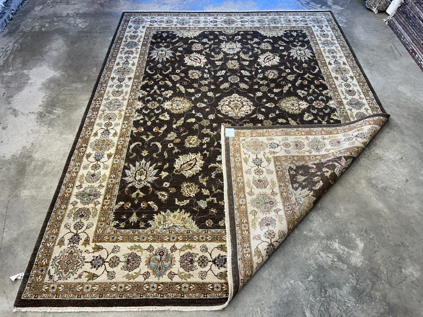 9'x11'10" Hand-Knotted 100% Wool Pile Pishawar Rug