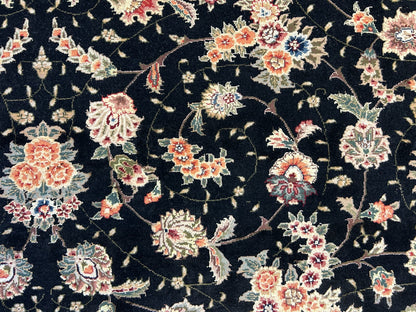 8'9"x11'6" Hand-Knotted Wool & Silk Blend Oriental Rug