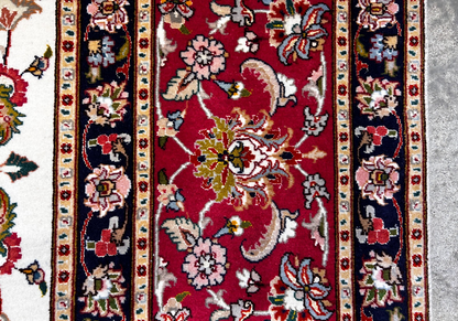 8'3"x11'7'' Very Fine Hand-Knotted Silk & Wool Tabrize Area Rug - Area Carpet