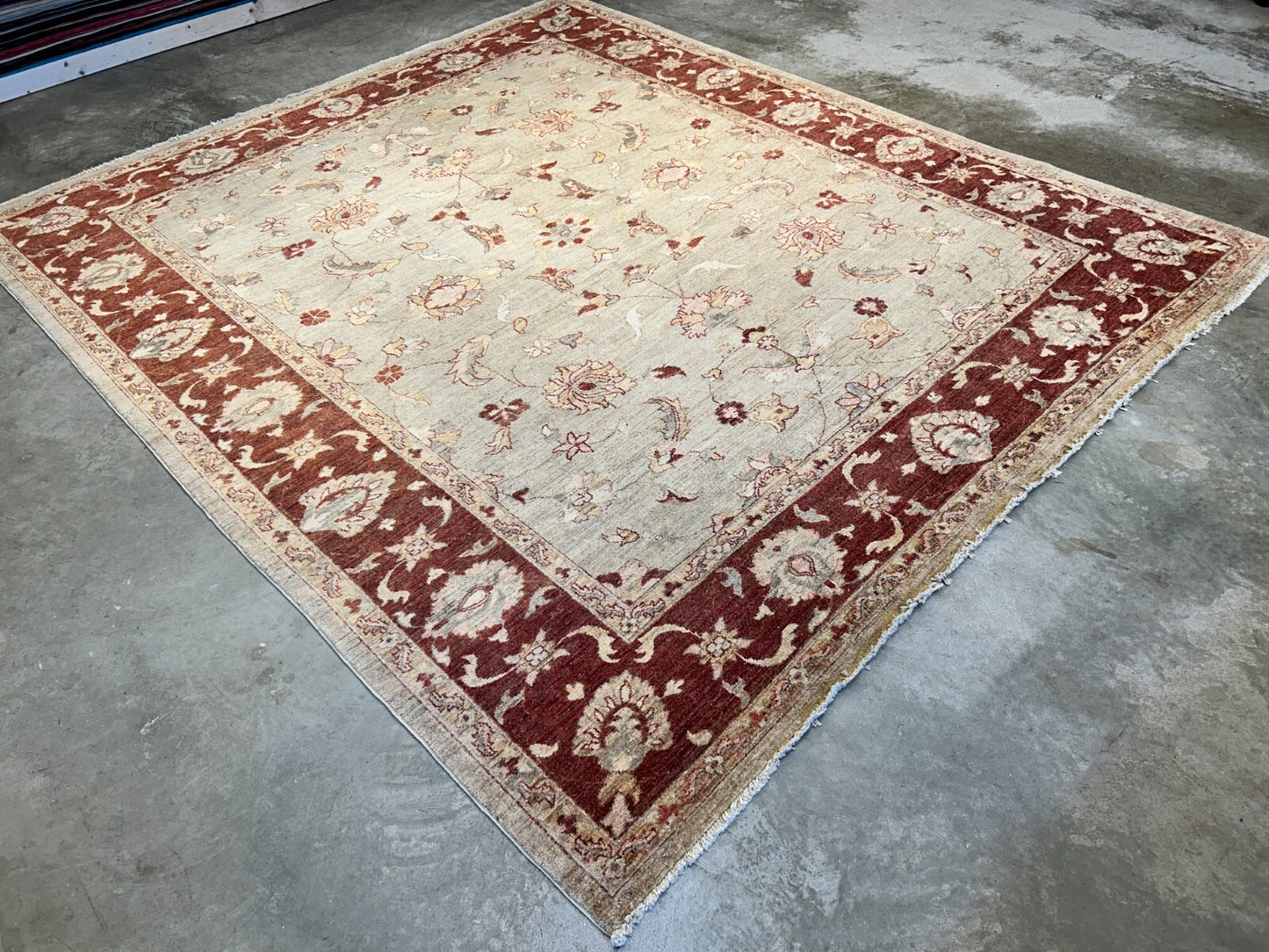 9'x12' Hand-Knotted 100% Wool Pile Indo-Agra Carpet - Area Rug