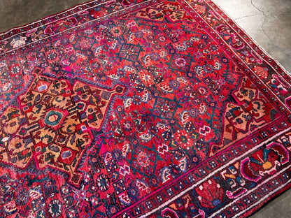 5'1" x 8'1" Hand-Knotted 100% Wool Pile Hamadane Sennehe Area Rug
