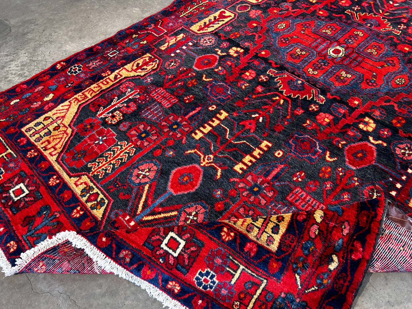 5'4" x 9'7" Hand-Knotted 100% Wool Pile Nahavande Area Rug