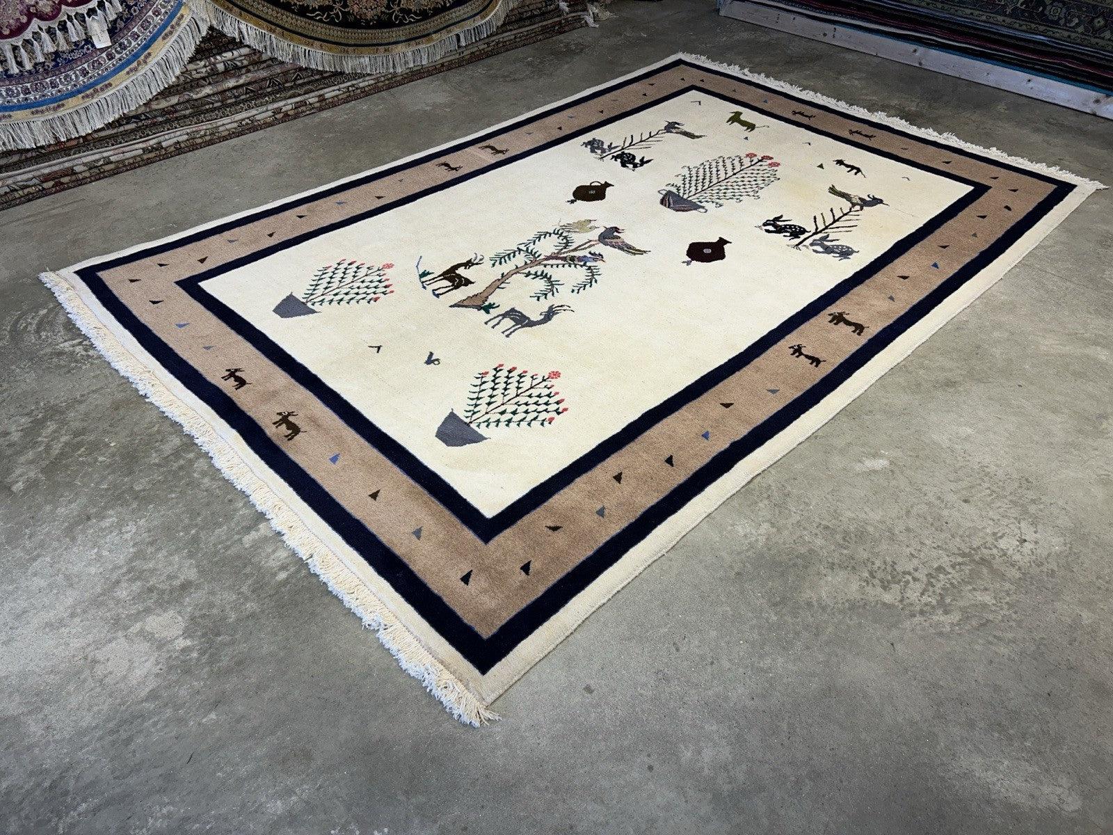 6’5”x9’6” Hand-Knotted 100% Wool Pile Oriental Area Rug - Carpet