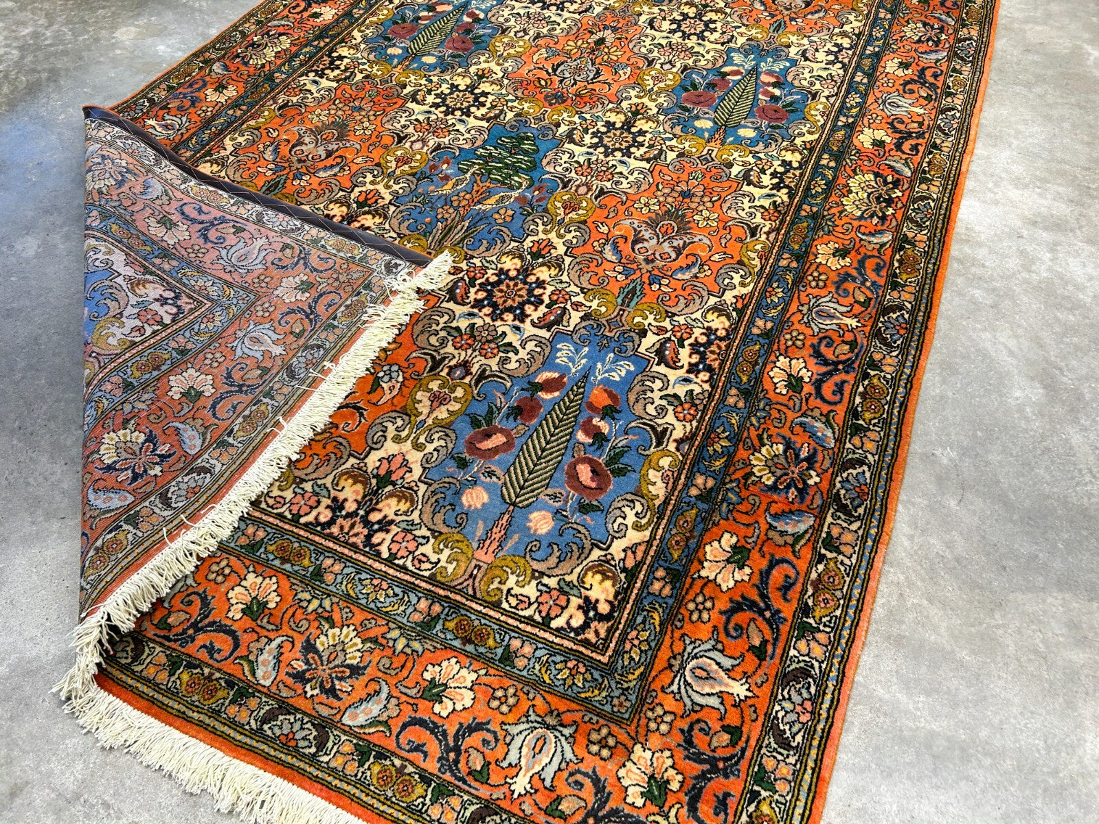 6'7"x10'5" Hand-Knotted 100% Lamb Wool Bakhtiarie Carpet - Area Rug