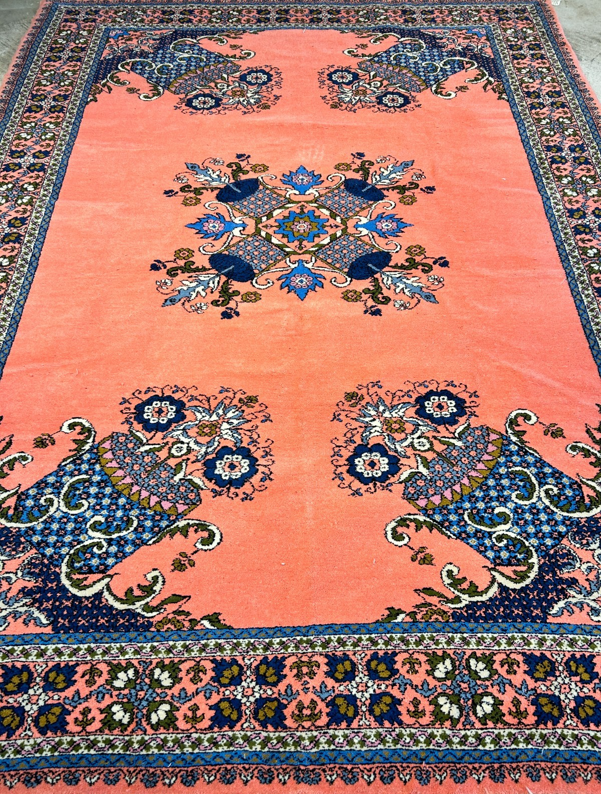 6'10"x9'1" Hand-Knotted 100% Wool Pile Morocco Carpet - Area Rug