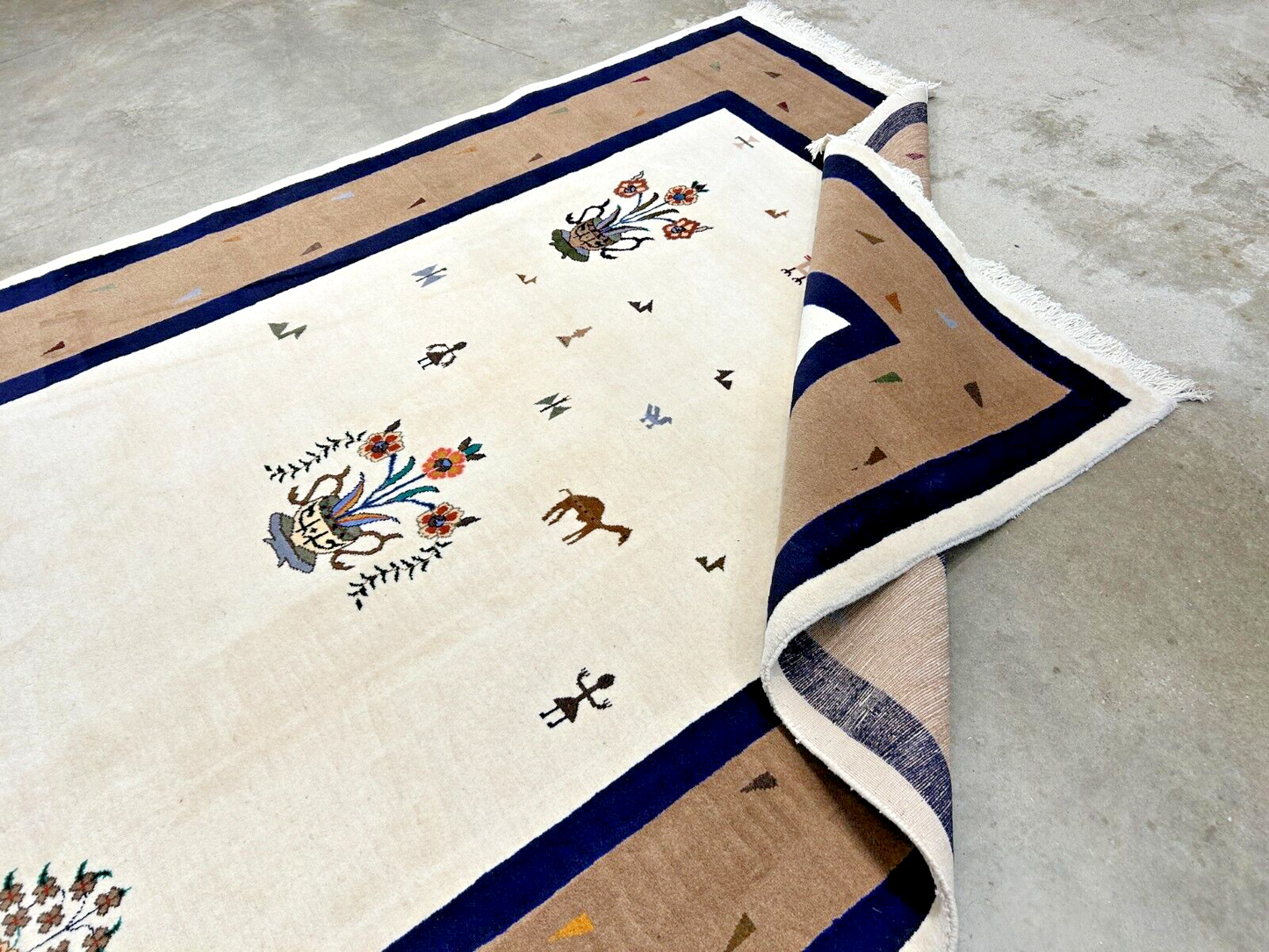 6'4"x9'9" Hand-Knotted 100% Wool Pile Gabeh Carpet - Area Rug