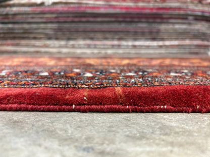 4'2"x6' Hand-Knotted 100% Wool Bokhara Area Rug - Carpet