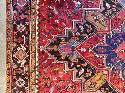 8'3"x11'5" Hand-Knotted 100% Wool Pile Herize Rug