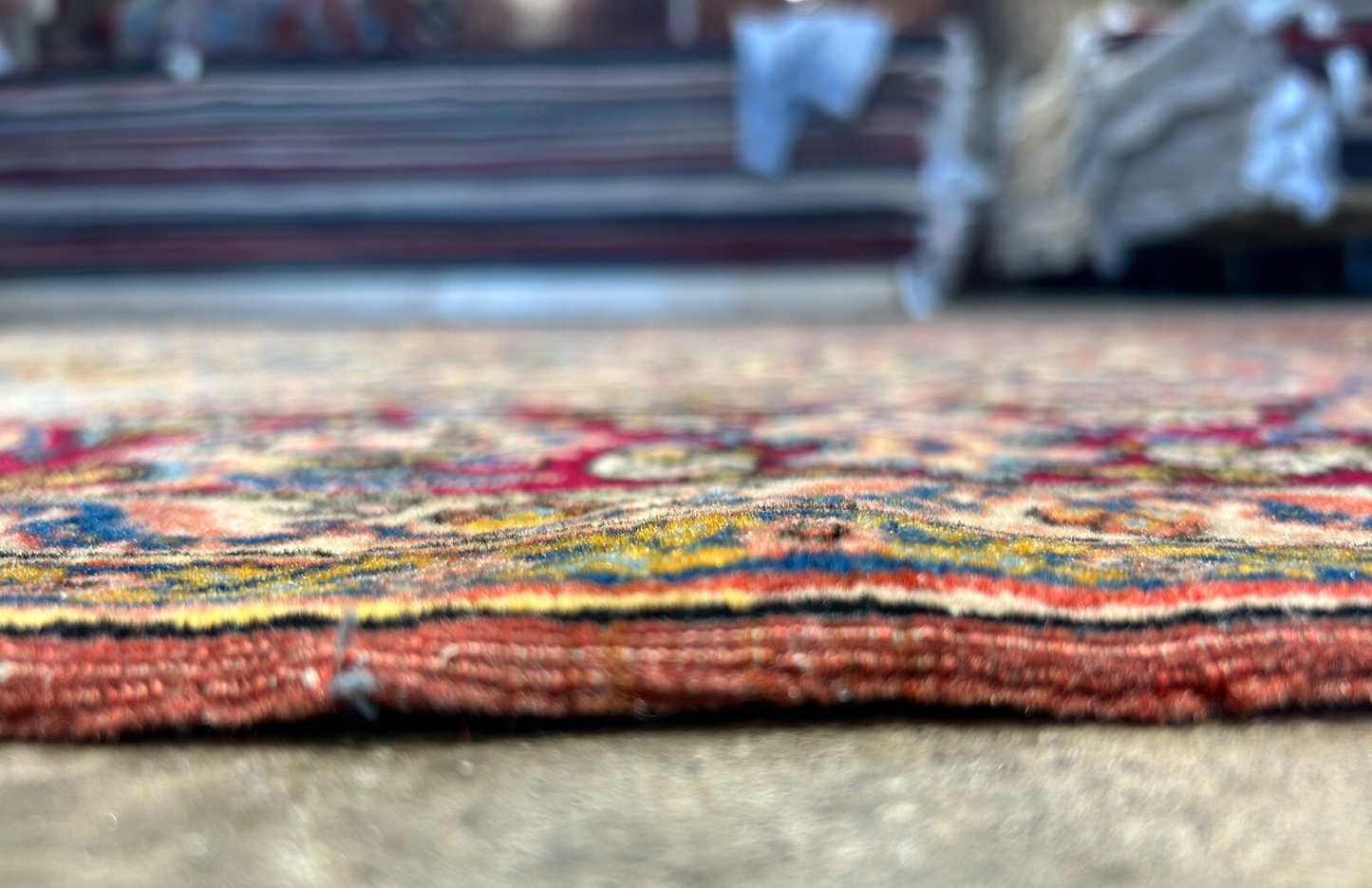 4'10"x6'7" Collector Antique Very Fine Hand-Knotted 100% Wool Isfahane Rug