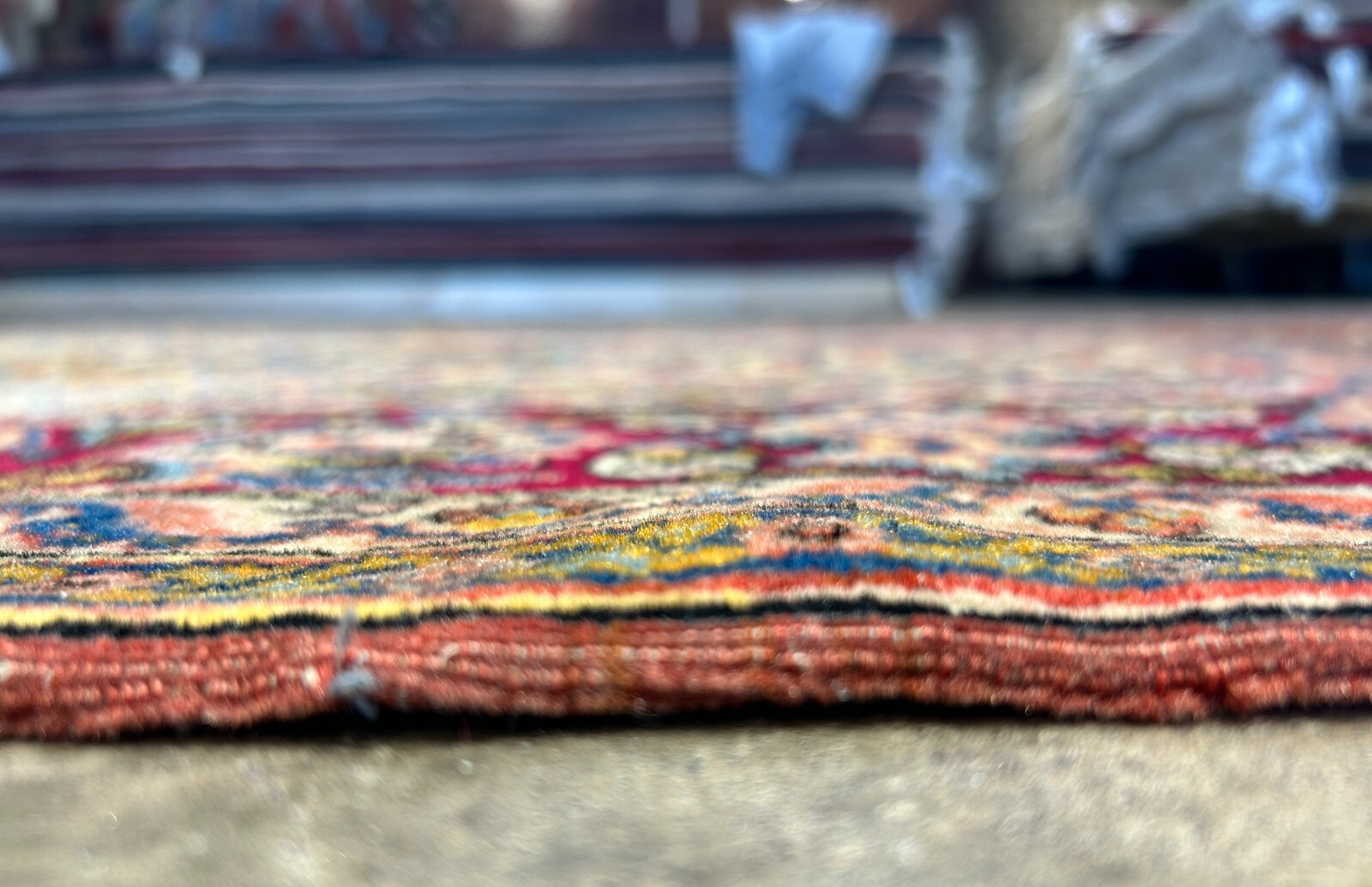 4'10"x6'7" Collector Antique Very Fine Hand-Knotted 100% Wool Isfahane Rug