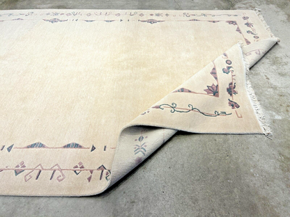 6'7"x9'10" Hand-Knotted 100% Wool Pile Indo-Nepali Carpet - Area Rug