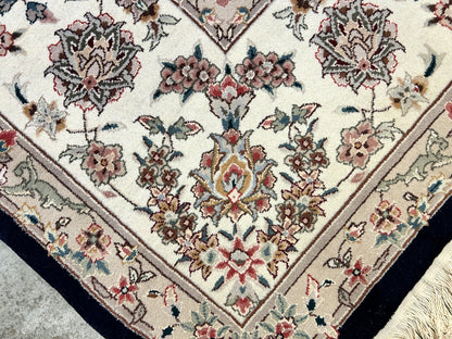9'x12' Hand-Knotted Wool & Silk Pile Sinopersian Carpet - Area Rug