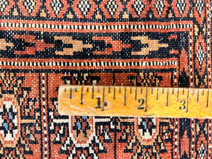 2'8"x3'11" Hand-Knotted 100% Wool Pile Bokhara Rug