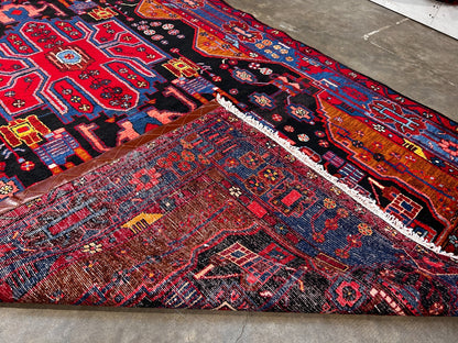 5'4" x 10' Hand-Knotted 100% Wool Pile Hamadane Area Rug