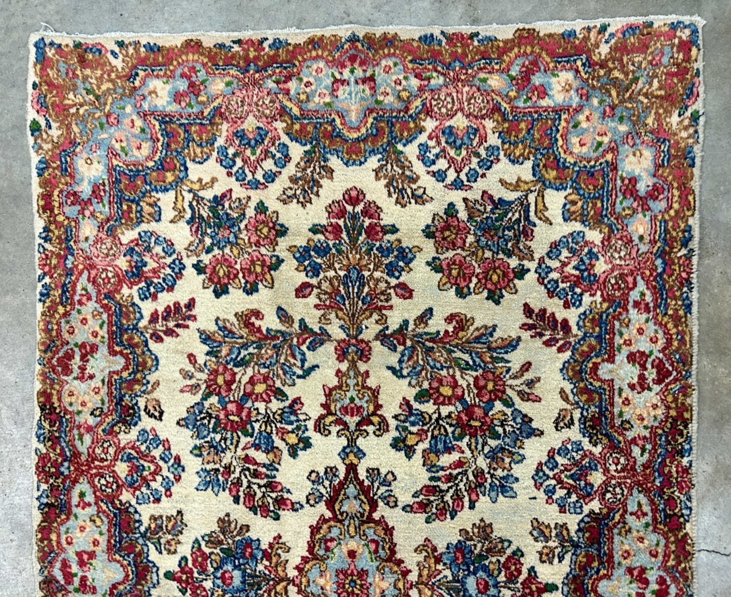 2'11"x5'1" Antique Hand-Knotted 100% Wool Pile Kermane Area Rug - Carpet