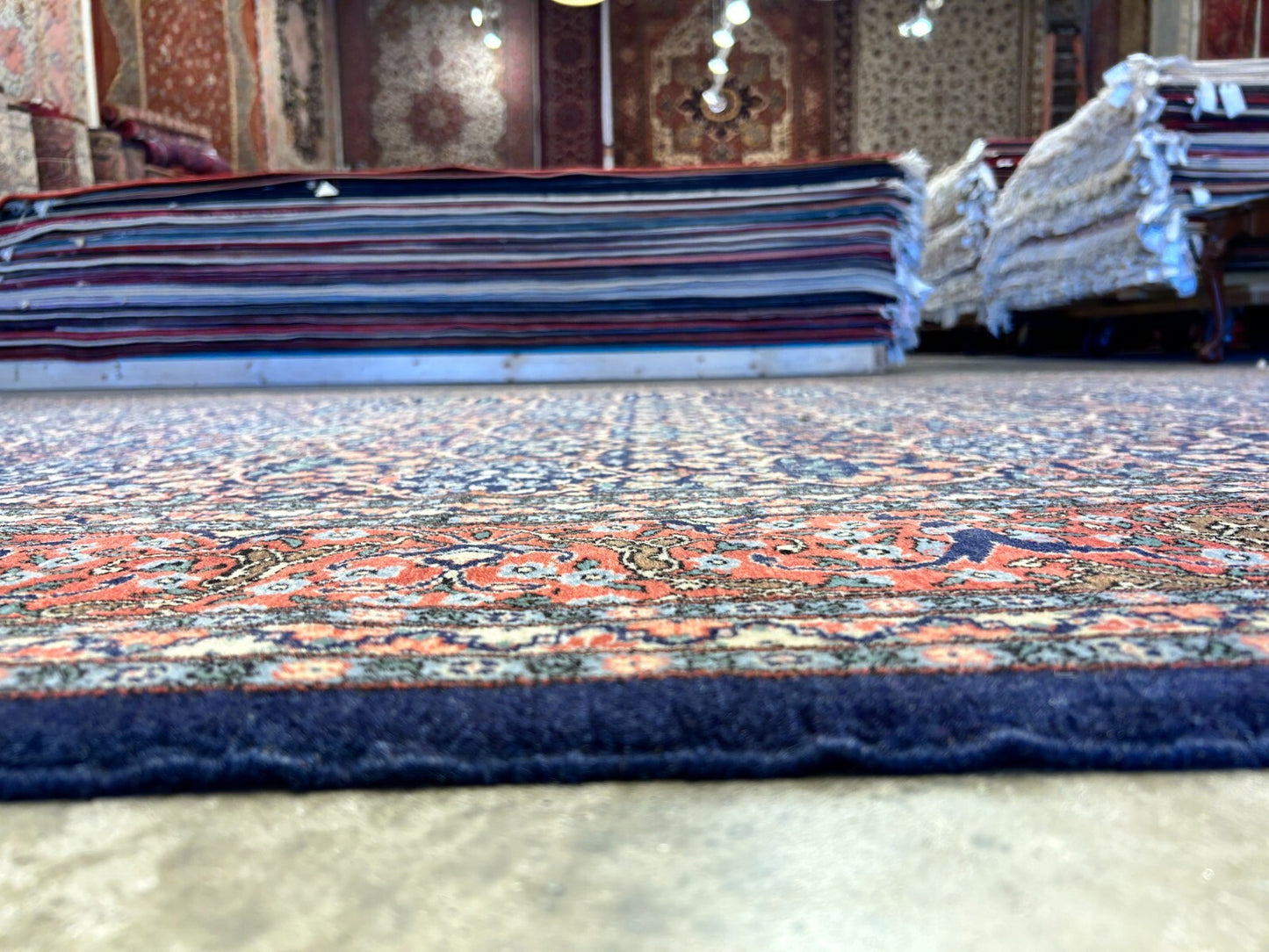 6'8"x9'9" Hand-Knotted 100% Wool Pile Hereke Carpet - Area Rug