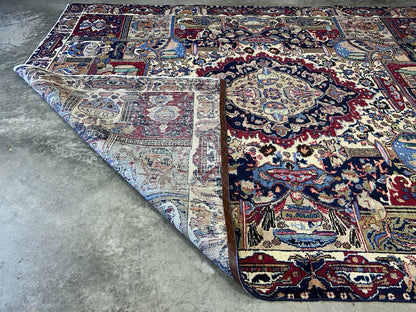 8’2”x11’2” Antique Hand-Knotted 100% Wool Pile Tabrize Area Rug - Carpet