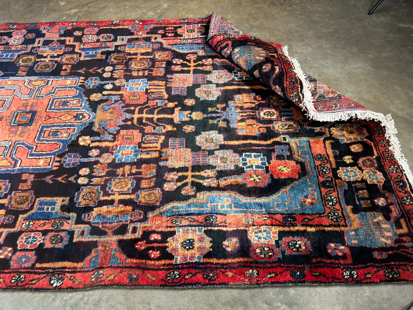4'8" x 10'0" Hand-Knotted 100% Wool Pile Nahavande Area Rug - Carpet
