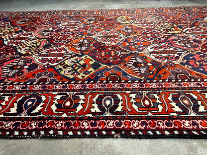 6'6"x10'1" Hand-Knotted 100% Lamb Wool Bakhtiarie Carpet - Area Rug