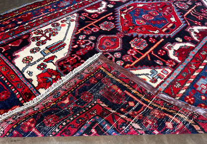 5'2" x 9'2'' Hand-Knotted 100% Lamb Wool Pile Nahavande Area Rug - Carpet