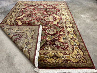 7'x10' Hand-Knotted 100% Wool Pile Agra Carpet - Area Rug