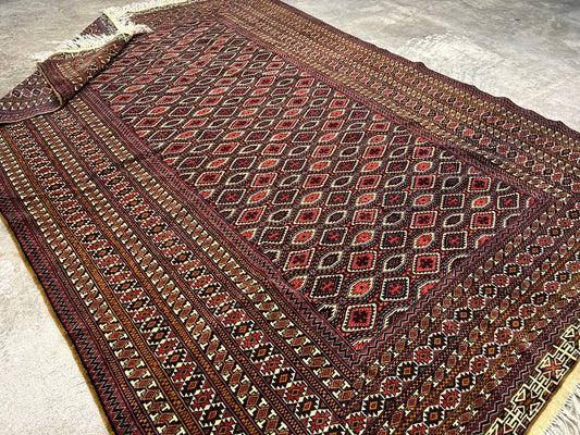 6'3"x9'2" Hand-Knotted 100% Wool Carpet - Bokhara Area Rug