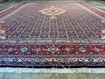 8'11"x11'8" Hand-Knotted 100% Wool Pile Bidjar Rug
