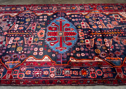 5'4" x 10'0" Hand-Knotted 100% Wool Pile Tuyserkan Area Rug - Carpet