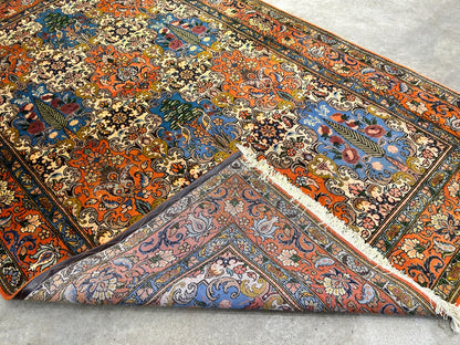6'7"x10'5" Hand-Knotted 100% Lamb Wool Bakhtiarie Carpet - Area Rug