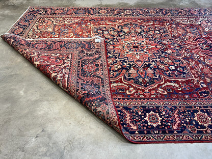 8'5"x11'9" Hand-Knotted 100% Wool Pile Herize Rug