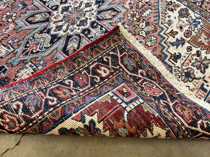 4'3"x4'10" Hand-Knotted 100% Wool Pile Persiane Herize Rug