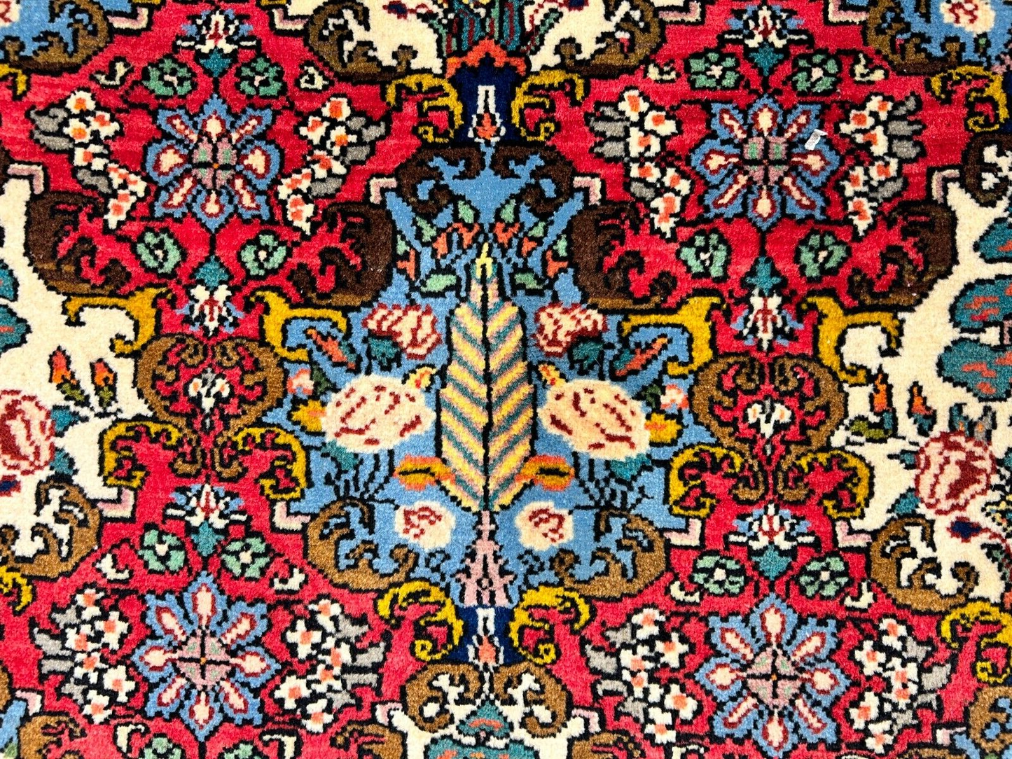 3'5"x5'2" Hand-Knotted 100% Lamb Wool Bakhtiarie Carpet - Area Rug