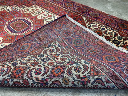 4'x6'7" Hand-Knotted 100% Wool Pile Bijare Gholtogh Carpet - Area Rug