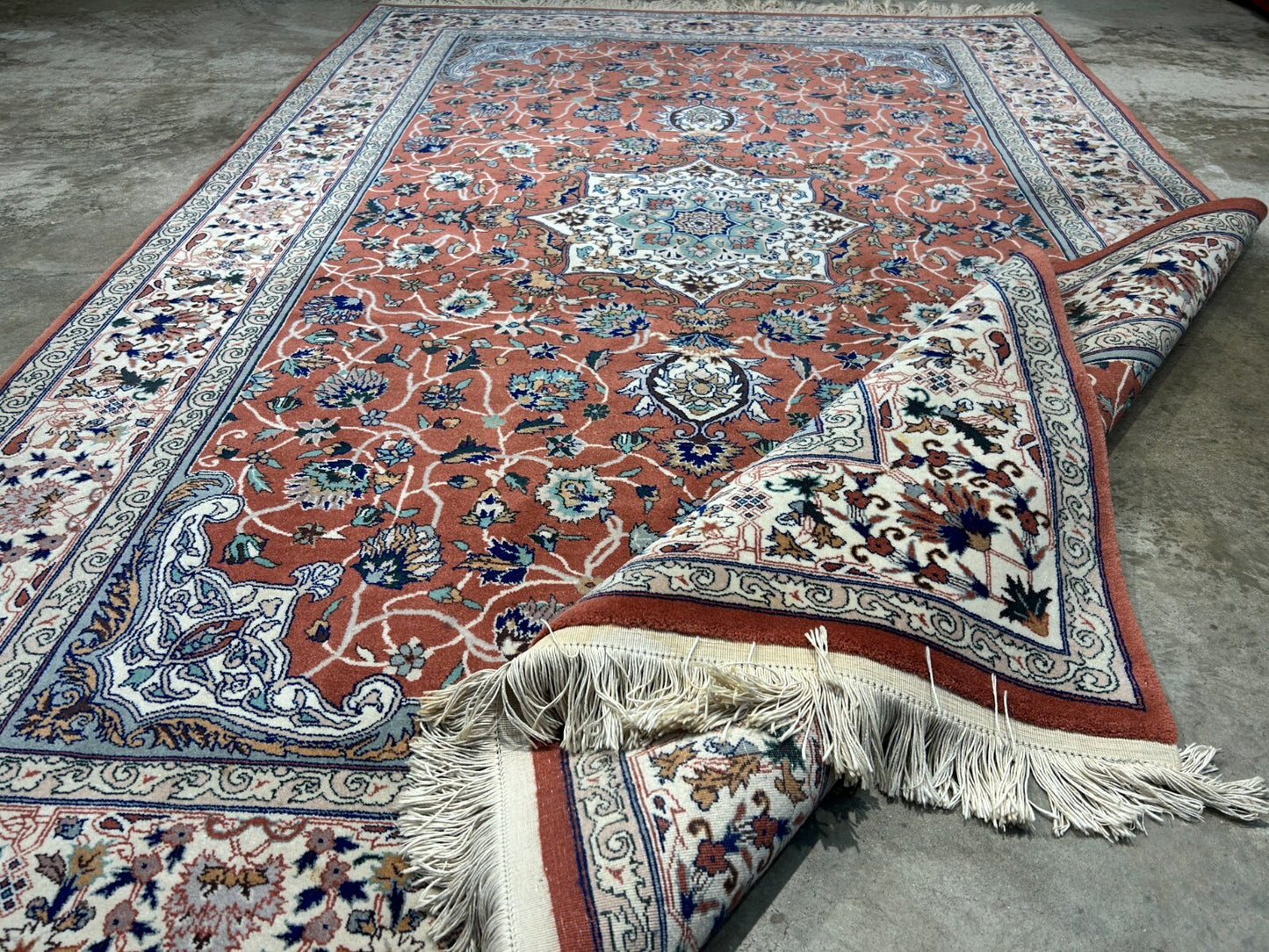 6'0"x9'1" Hand-Knotted 100% Wool Pile SinoPersian Carpet - Area Rug