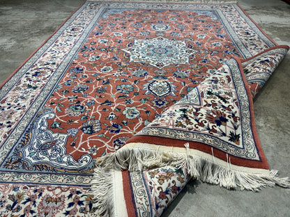 6'0"x9'1" Hand-Knotted 100% Wool Pile SinoPersian Carpet - Area Rug