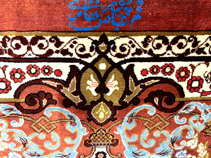 6'6"x9'6" Exquisite Extra-Fine Hand-Knotted 100% Silk Qume Carpet - Area Rug